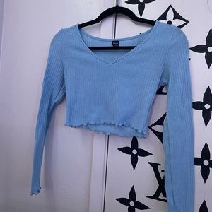 Light blue cropped sweater